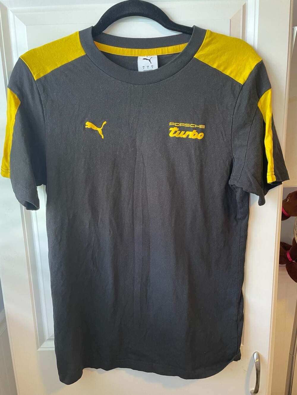 Puma Porsche Motorsport MT7 Legacy Turbo T-Shirt Men's Size S Black Yellow